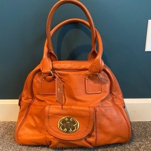 Emma Fox Golden Orange Leather Bag